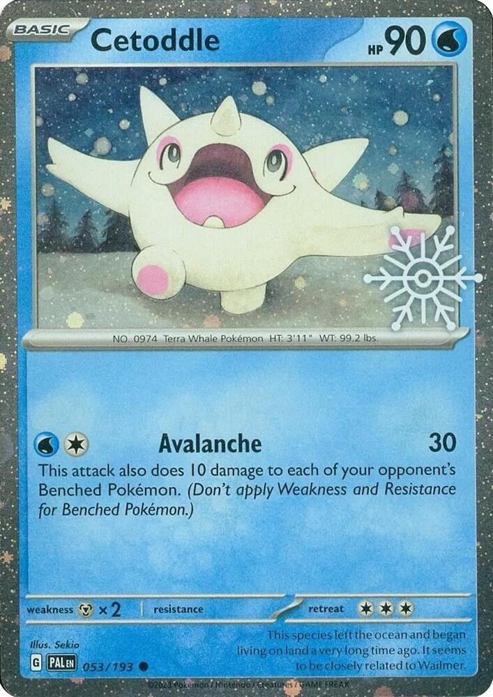 Pokemon TCG Cetoddle 053/193 (Holiday Calendar) [Snowflake Stamp] 2023