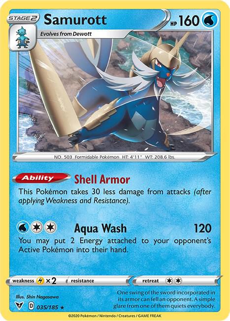 Pokemon TCG Samurott SWSH04: Vivid Voltage 2020