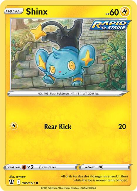 Pokemon TCG Shinx SWSH05: Battle Styles 2021