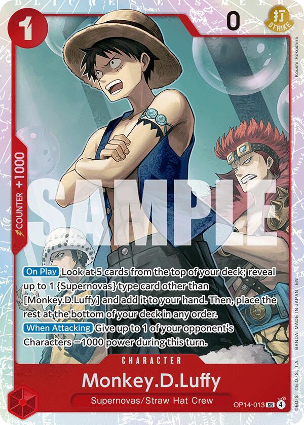 One Piece Monkey.D.Luffy SR (OP14-013) The Azure Sea's Seven NM