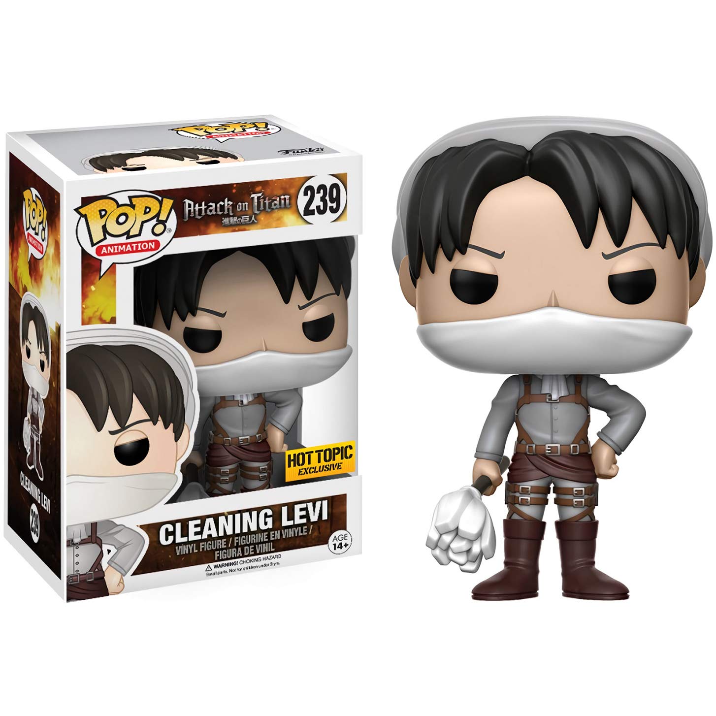Funko Pop! Attack On Titan Cleaning Levi Hot Topic Exclusive
