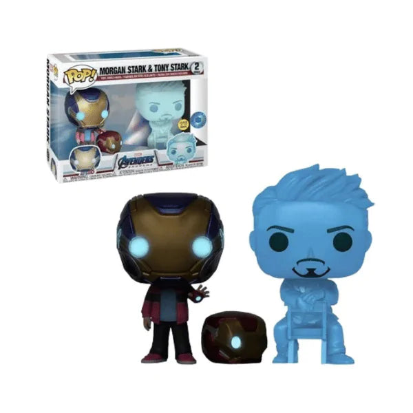 Funko Pop! Marvel Morgan Stark & Tony Stark GITD Pop in a Box Exclusive