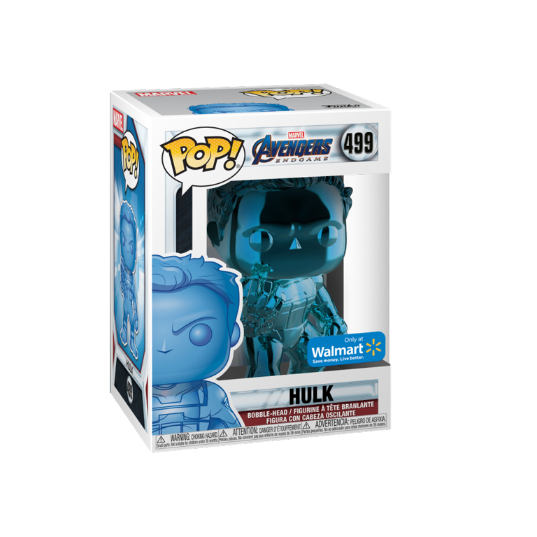 Funko Pop! Marvel Avengers Endgame Hulk (Blue Chrome) Walmart Exclusive