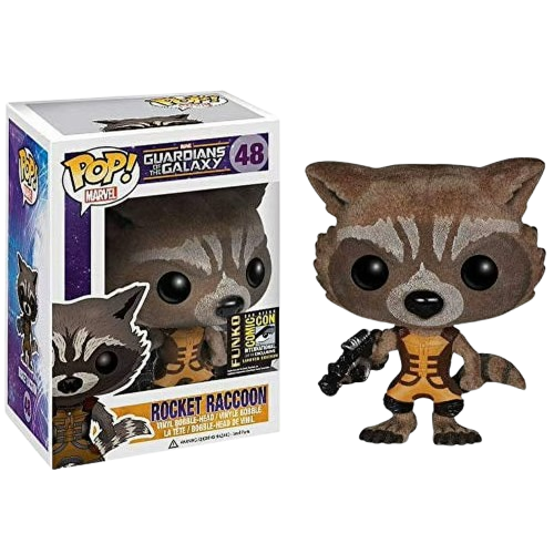 Funko Pop! Marvel Guardians of the Galaxy Rocket Raccoon (Flocked) SDCC 2014 Con Sticker