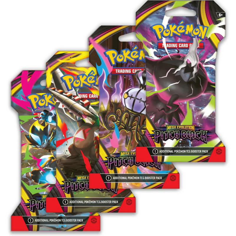 Pokemon TCG: Mega Evolution - Pitch Black Sleeved Booster Pack (Styles May Vary)