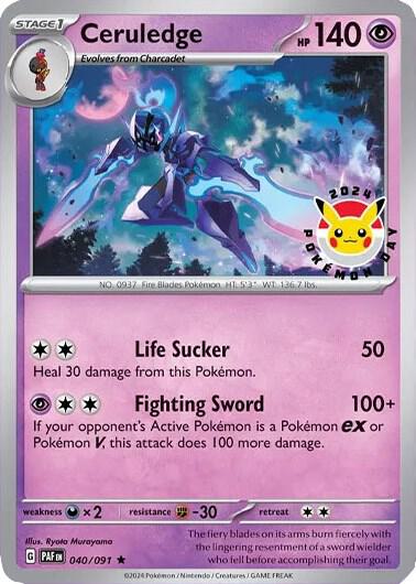 Pokemon TCG Ceruledge Cosmos Holo (Pokemon Day 2024)