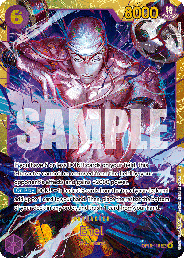 One Piece Enel SEC OP15-118 Adventure on Kami's NM