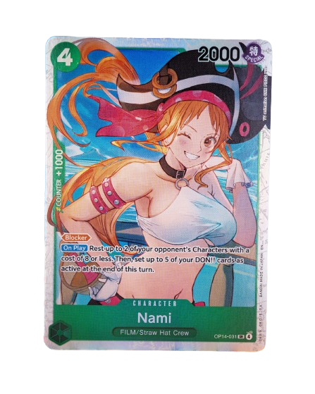 One Piece TCG Nami OP14-031 SR The Azure Seas Seven NM