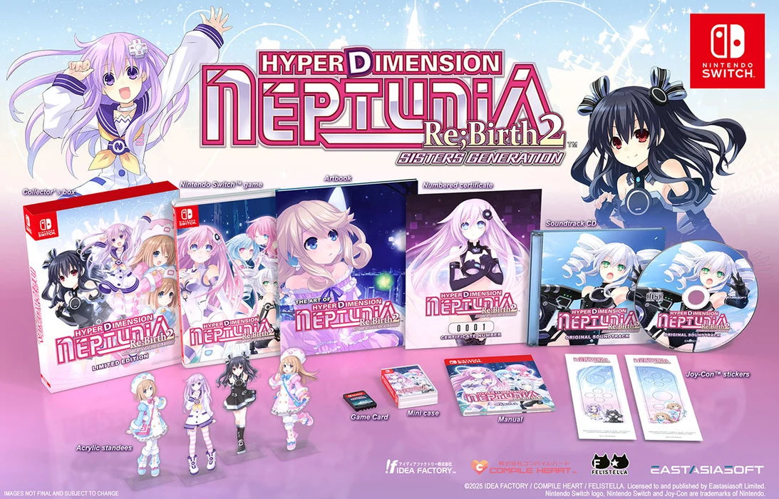 Nintendo Switch HyperDimension Neptunia Re;Birth 2 Sisters Generation Limited Edition Play Exclusive