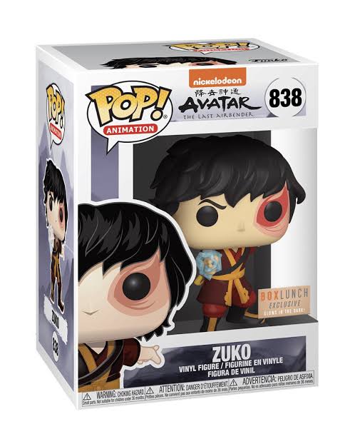 Funko Pop! Avatar: The Last Airbender Zuko Boxlunch Exclusive GITD
