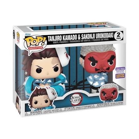 Funko Pop! Demon Slayer Tanjiro Kamado & Sakonji Urokodaki 2PK SDCC 2023 Shared Exclusive