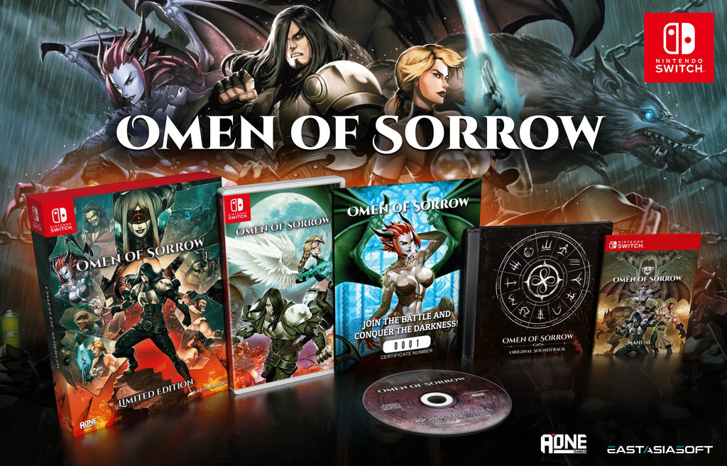 Nintendo Switch Omen of Sorrow Play Exclusive Limited Edition #458 Sealed