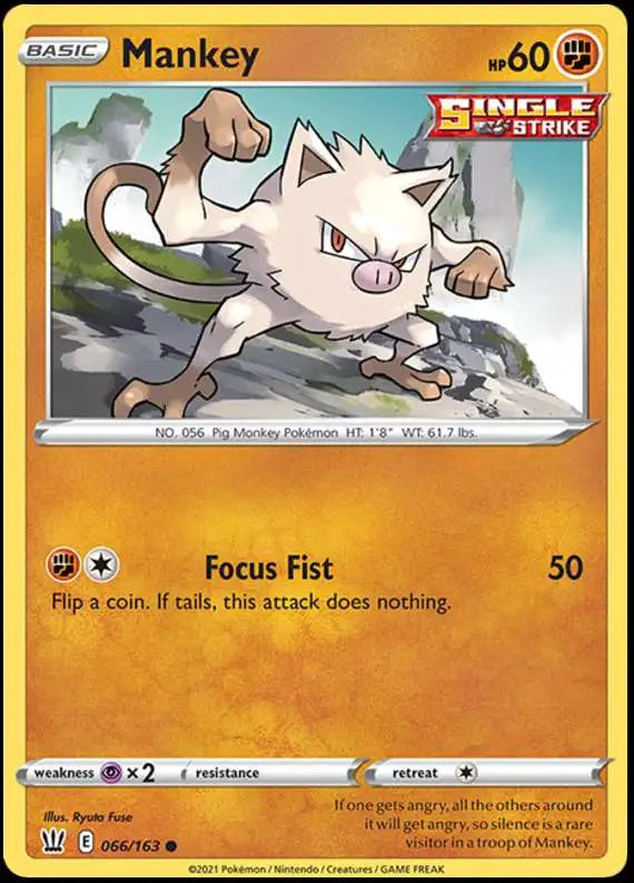 Pokemon TCG Mankey (66/163) 2021