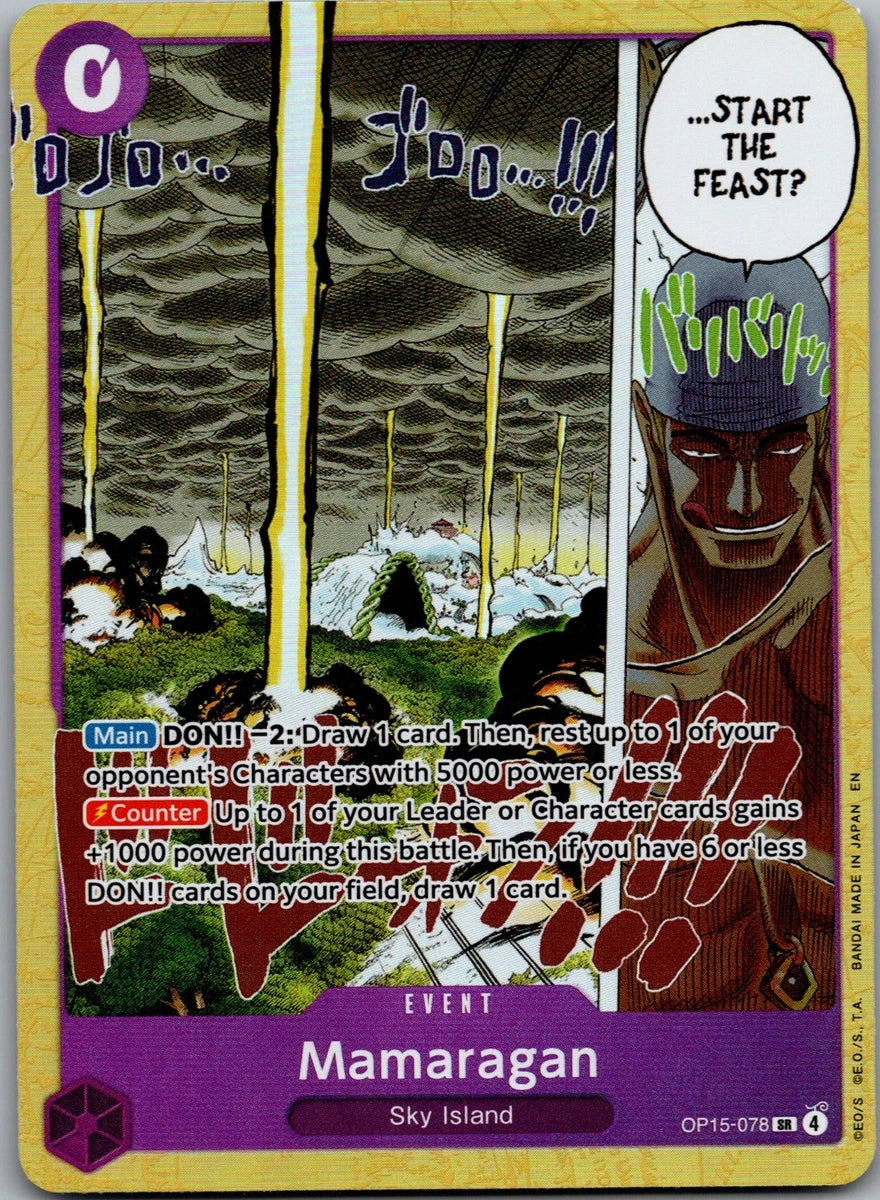 One Piece Mamaragan Event SR OP15-078 Adventure on Kami's NM