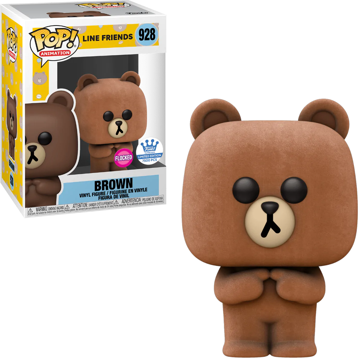 Funko Pop! Line Friends Brown (Flocked) Funko Shop Exclusive LE 7500