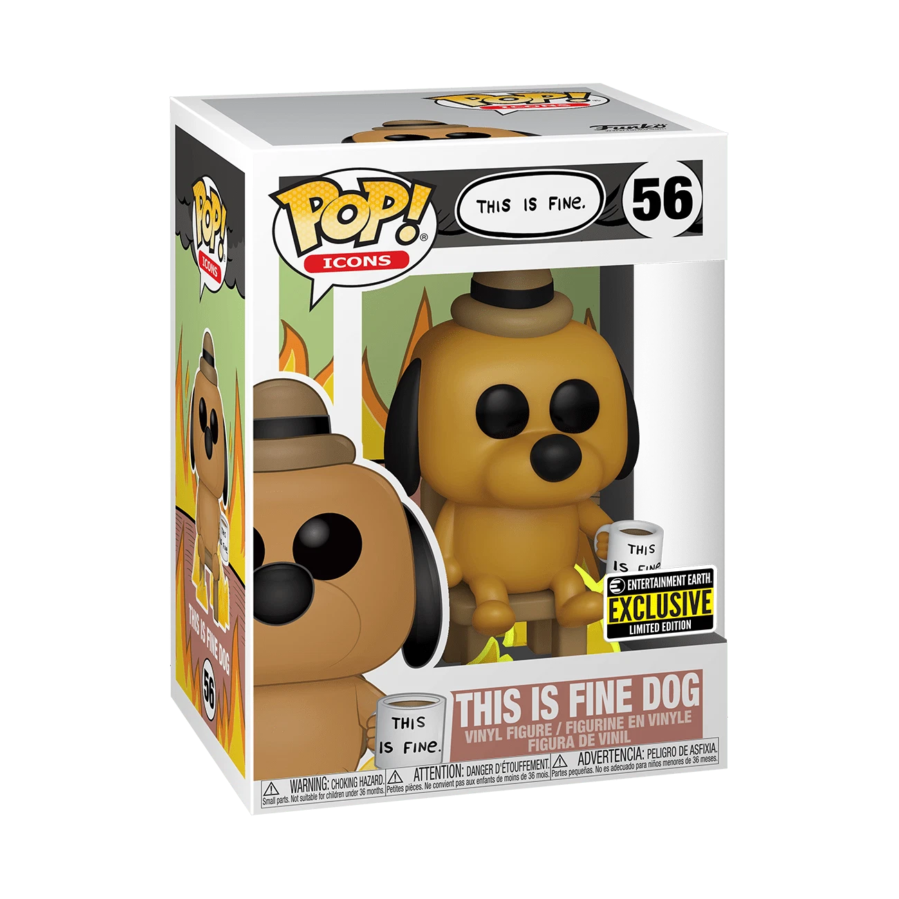 Funko Pop This Is Fine Dog Entertainment Earth Exclusive