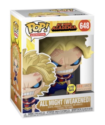 Funko Pop My Hero Academia All Might (Weakened) Boxlunch Exclusive GITD